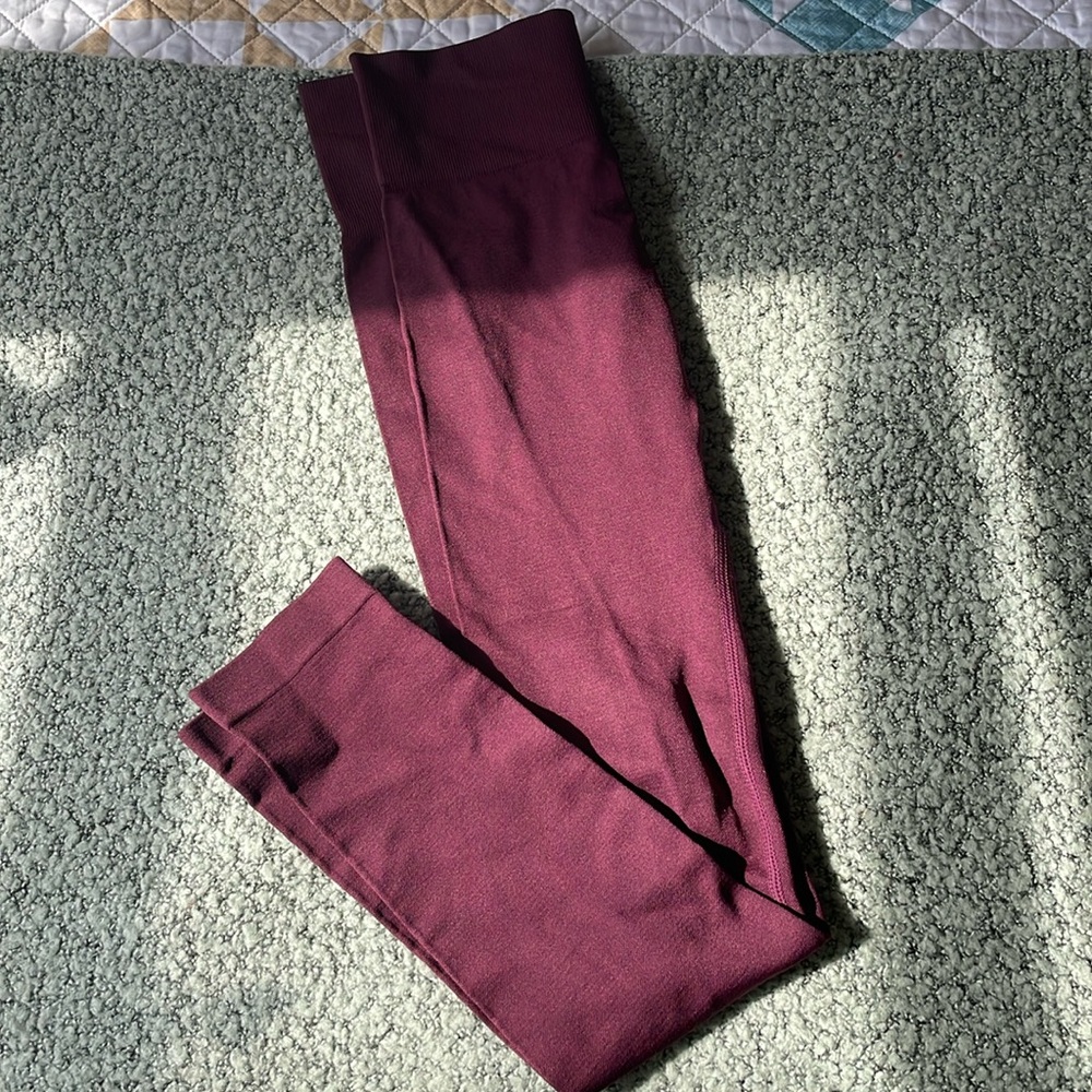 Purple workout leggings - Athleisure wear - size S